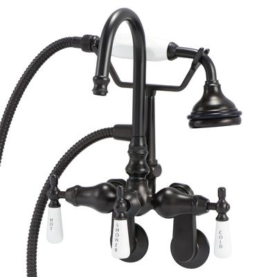 Randolph Morris Clawfoot Tub Wall Mount Gooseneck Faucet with Handshower RM403-ORB