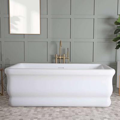 Randolph Morris Brighton 67 Inch Acrylic Double Ended Freestanding Tub - No Faucet Drillings RMD50-MB