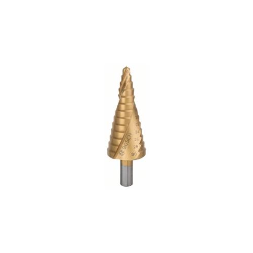 Stufenbohrer HSS-TiN, 6 – 30 mm, 10 mm, 93,5 mm, 13 Stufen
