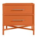 David Francis Furniture Venice Collection 2 - Drawer Nightstand Wood in Orange | 28 H x 28 W x 20 D in | Wayfair B1035-NS-S149-H302