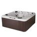 Ohana Spas Revive Symphony LS 6 Person Lounger 90 Port 50 Stainless Jet Hot Tub w/ Bluetooth Stereo, Ozone Acrylic in Gray/Brown | Wayfair