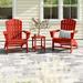 POLYWOOD® Nautical 3-Piece Curveback Adirondack Set redPlastic in Sunset Red | 2 | Outdoor Furniture | Wayfair PWS419-1-SR