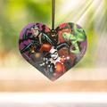 Trend Setters Harley Quinn Poison Ivy Catwoman Dc Comics Women Heart Hanging Acrylic Holiday Shaped Decoration Plastic in Black/Green/Pink | Wayfair