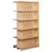 Stevens ID Systems Library 74" H x 35" W Standard Bookcase Wood in Brown | 74 H x 35 W x 23 D in | Wayfair 88268 Z74-055