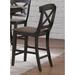 Rosalind Wheeler Paradis Solid Wood 24" Counter Stool Wood in Gray/Black | 41 H x 20.25 W x 22 D in | Wayfair C1AB2020B7B442B1B94D53FA35083559