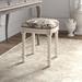Kelly Clarkson Home Philomene Solid Wood Vanity Stool Linen in Gray/Brown | 19 H x 16 W x 15 D in | Wayfair ONAW2080 39867425