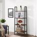 17 Stories 58" H x 24" W Metal Ladder Bookcase Metal in Black/Brown | 58 H x 24 W x 13 D in | Wayfair 22A3DD154EB04F49B98FB6529AC2A9F4