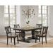 Canora Grey Griffing 5 - Piece Extendable Rubber Solid Wood Dining Set Wood in Brown/Gray | 30 H in | Wayfair 974A6C6047AB4453A7CD136E74573B4C