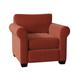 Armchair - Red Barrel Studio® Quaker 39" Wide Armchair Wood in Orange/Red | 36 H x 39 W x 37 D in | Wayfair 9406436F0BD34A1CA6708CBA46AB6DF5