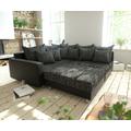 DELIFE Ecksofa Clovis Schwarz modular Hocker Armlehne Ottomane Links, Design Ecksofas, Couch Loft, Modulsofa, modular