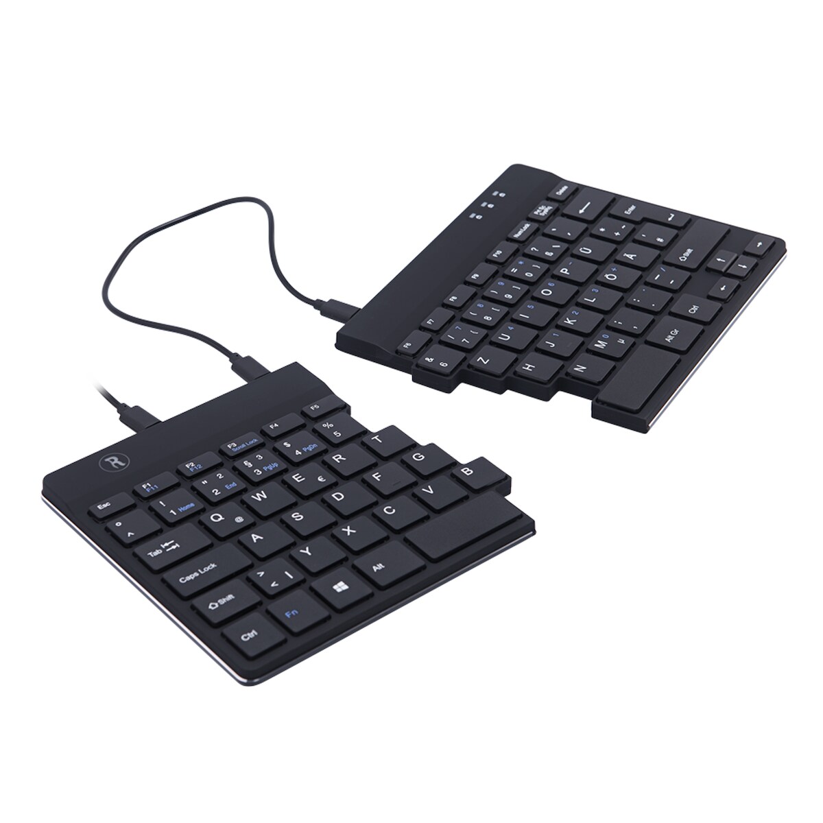 R-Go Tools R-Go Split Break Ergonomische Tastatur, QWERTZ (DE), schwarz, kabelgebunden Image