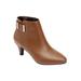 Extra Wide Width Women's The Decima Bootie by Comfortview in Mocha (Size 12 WW)