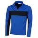 Calvin Klein Mens Embossed Half Zip Sweater - Blue/Black - M