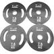 TnP Distribution Solid Steel 2" Olympic Weight Plates Disc 7.5KG Quad Hammertone for Dumbbell Barbell Bar Weights Set