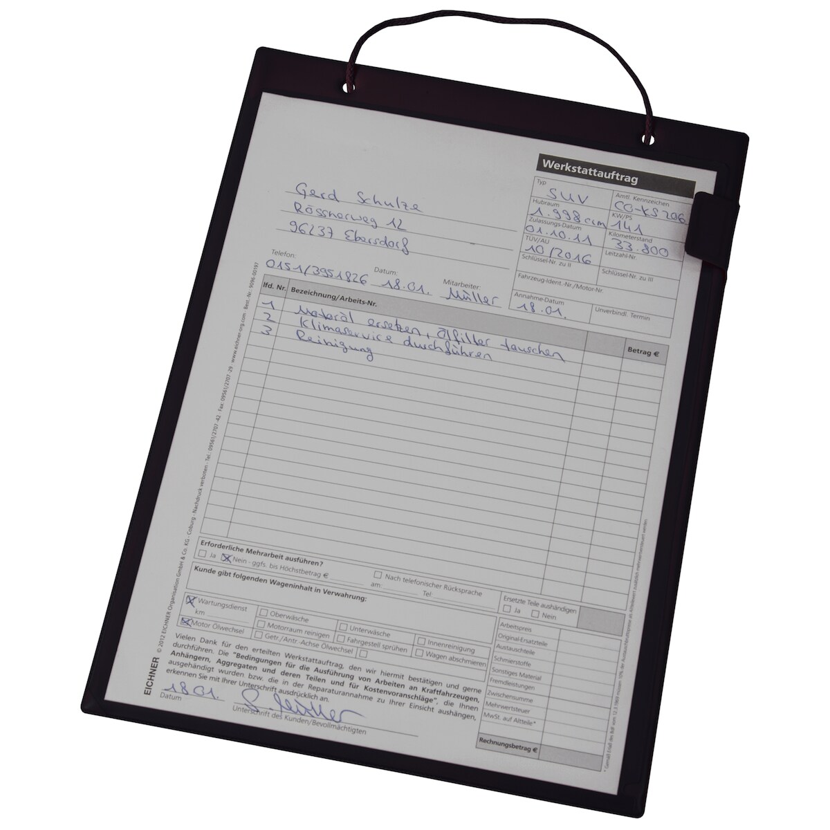 Eichner Auftragstasche Basic 9015-00315 A4 schwarz 10 Stück Image