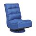 Costway 5-Position Folding Floor Gaming Chair-Navy