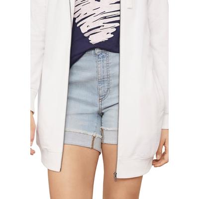 Plus Size Women's Frayed Cuff Hem Shorts by ellos in Bleach Distressed (Size 32)