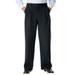 Men's Big & Tall Wrinkle-Free Double-Pleat Pant with Side-Elastic Waist by KingSize in Black (Size 44 38)