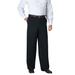 Men's Big & Tall WRINKLE-FREE PANTS WITH EXPANDABLE WAIST, WIDE LEG by KingSize in Black (Size 58 38)