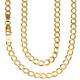 Alexander Castle 24" Solid 9ct Gold Chain Round Curb Chain Necklace - 4mm - Yellow Gold Necklace for Women & Men - with Jewellery Gift Box