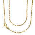 Alexander Castle 18" Solid 9ct Gold Chain Rolo Belcher Chain Necklace - 1.5mm - Yellow Gold Necklace for Women - with Jewellery Gift Box