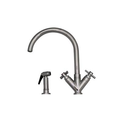 Whitehaus Collection Luxe+ Kitchen Faucet with Side Spray 3-03942CH85-C