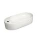 Whitehaus Collection Isabella Collection Oval Above Mount Basin with Integrated Bowl - White WHKN1016A