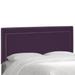 Velvet Nail Button Border Headboard by Skyline Furniture in Velvet Aubergine (Size FULL)
