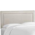 Velvet Nail Button Border Headboard by Skyline Furniture in Velvet Pearl (Size FULL)