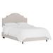 Nail Button Notched Bed by Skyline Furniture in Premier Platinum (Size TWIN)