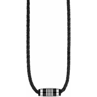 s.Oliver - Kette Edelstahl, Leder Ketten 1 ct Weiss Herren (54.99 € / 1 ct)