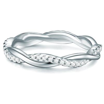 Trilani Ring Sterling Silber Zirkonia in 57 Weiss Damen Image