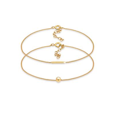 Elli 2er Set Geo Symbole Basic Stab Ball 925 Silber goldfarben Damen