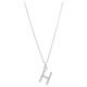 Smart Jewel - Kette Buchstabe H mit Zirkonia Steine, Silber 925 Ketten Silber Damen