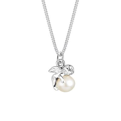 Elli - Engel Süßwasserzuchtperle 925 Sterling Silber Ketten 1 ct Damen (44.99 € / 1 ct)