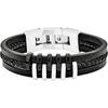 s.Oliver - Armband Edelstahl, Leder Herrenschmuck 1 ct Weiss Herren (59.99 € / 1 ct)