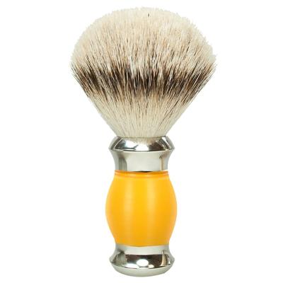 Golddachs Rasierpinsel Silberspitze Grifffarbe Gelb Herren Image
