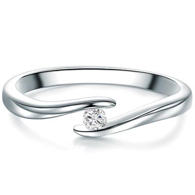 Trilani - Ring aus Sterling Silber in Silber mit Zirkonia Ringe 1 ct Damen