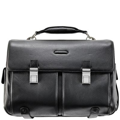 Piquadro - Modus Aktentasche Leder 43 cm Laptopfach Laptoptaschen 1 ct Schwarz Herren