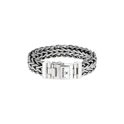 KUZZOI - Herren Panzerarmband Gliederkette 925er Silber Herrenschmuck 1 ct