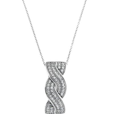 Smart Jewel - Kette Anhänger verschlungen mit Zirkonia, Silber 925 Ketten 1 ct Weiss Damen