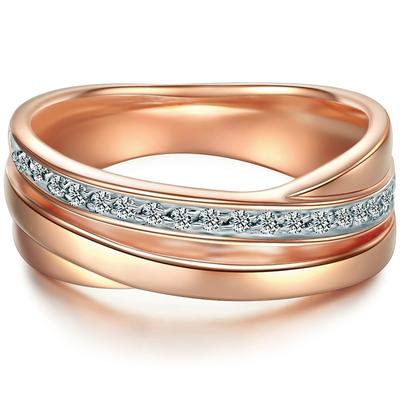 Trilani - Ring aus Sterling Silber in Roségold mit Zirkonia Ringe 1 ct Damen