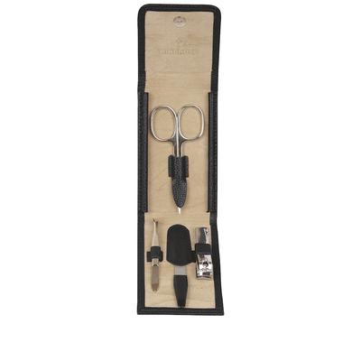 Windrose Beluga Manicure-Etui 6,5 cm Leder Schwarz