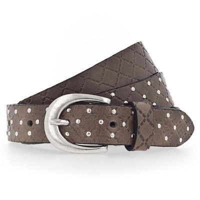 b.belt Lilou Nietengürtel Leder 80 cm Braun Damen Image