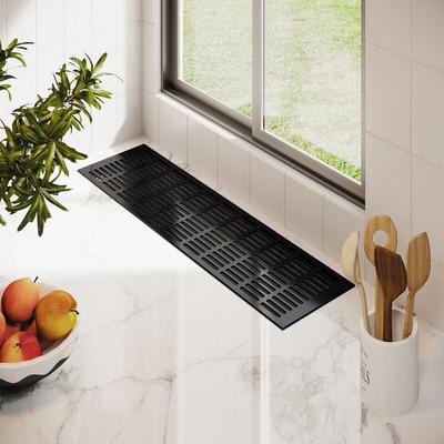 Ms Beschläge - Aluminium Stegblech Schwarz 150mm x 200mm Lüftungsgitter Heizungsdeckel Lüftung ral
