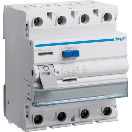 Hager FI-Schutzschalter 4p.63A 300mA Image