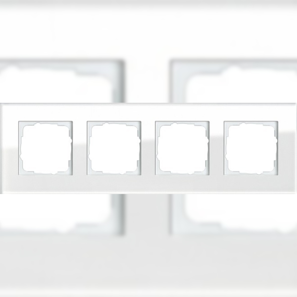 Gira Abdeckrahmen 4f. weissglas 021412 Image