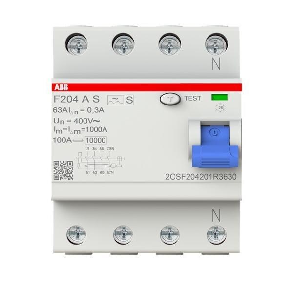 ABB Stotz S&J FI-Schutzschalter F204AS-63/0,3 2CSF204201R3630 Image