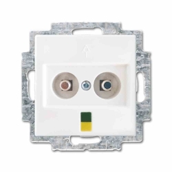 Busch-Jaeger BUSCH-BALANCE SI Potenzialausgleichsdose, Unterputz, Steckdose 2f, weiß, glänzend Image