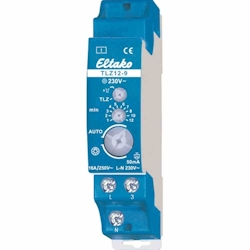 Eltako Treppenlichtzeitschalter, DIN-Schiene, elektronisch mit Ausschaltvorwarnung, 230VAC, 3-Leiter-Schaltung, 230V/AC, flackern, 1TE, TLZ12-9 Image